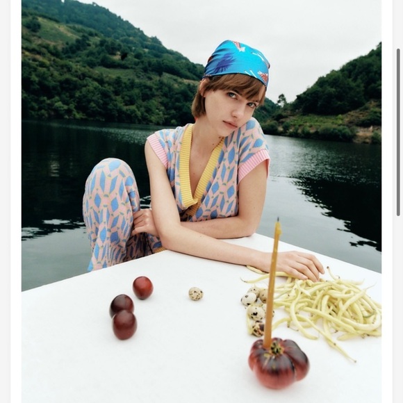 NEW Zara full length jacquard pants - Picture 4 of 7